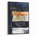 Timeless Textures Abstract Wall Art – Navy, Ochre, and Gold Layers