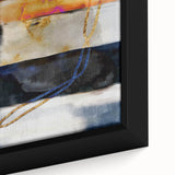 Timeless Textures Abstract Wall Art – Navy, Ochre, and Gold Layers