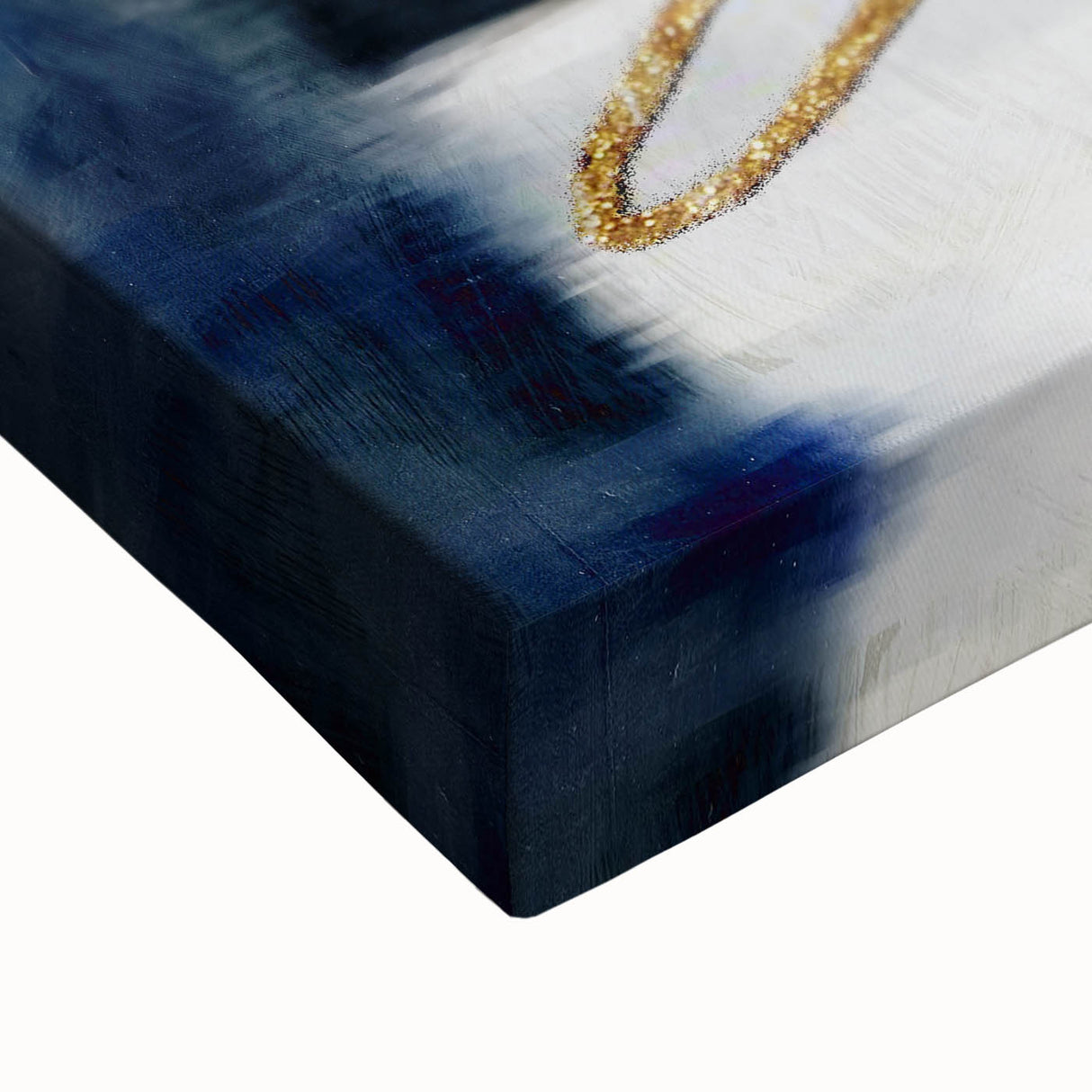 Timeless Textures Abstract Wall Art – Navy, Ochre, and Gold Layers
