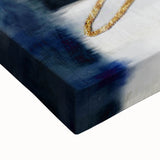 Timeless Textures Abstract Wall Art – Navy, Ochre, and Gold Layers