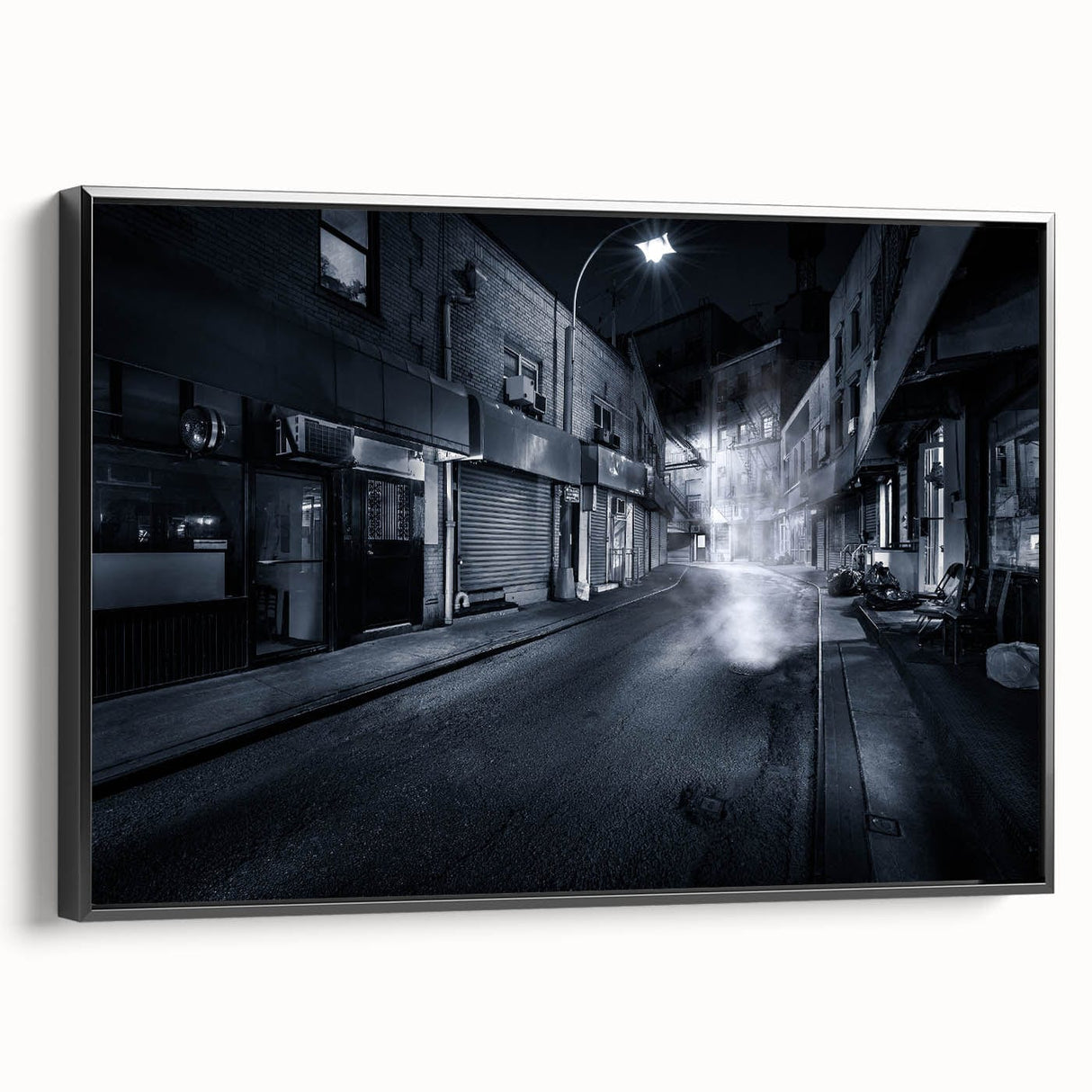 City Skyline Wall Art – Cinematic Moody Night Street Print