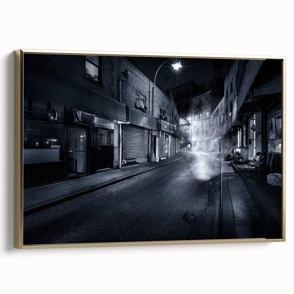 City Skyline Wall Art – Cinematic Moody Night Street Print