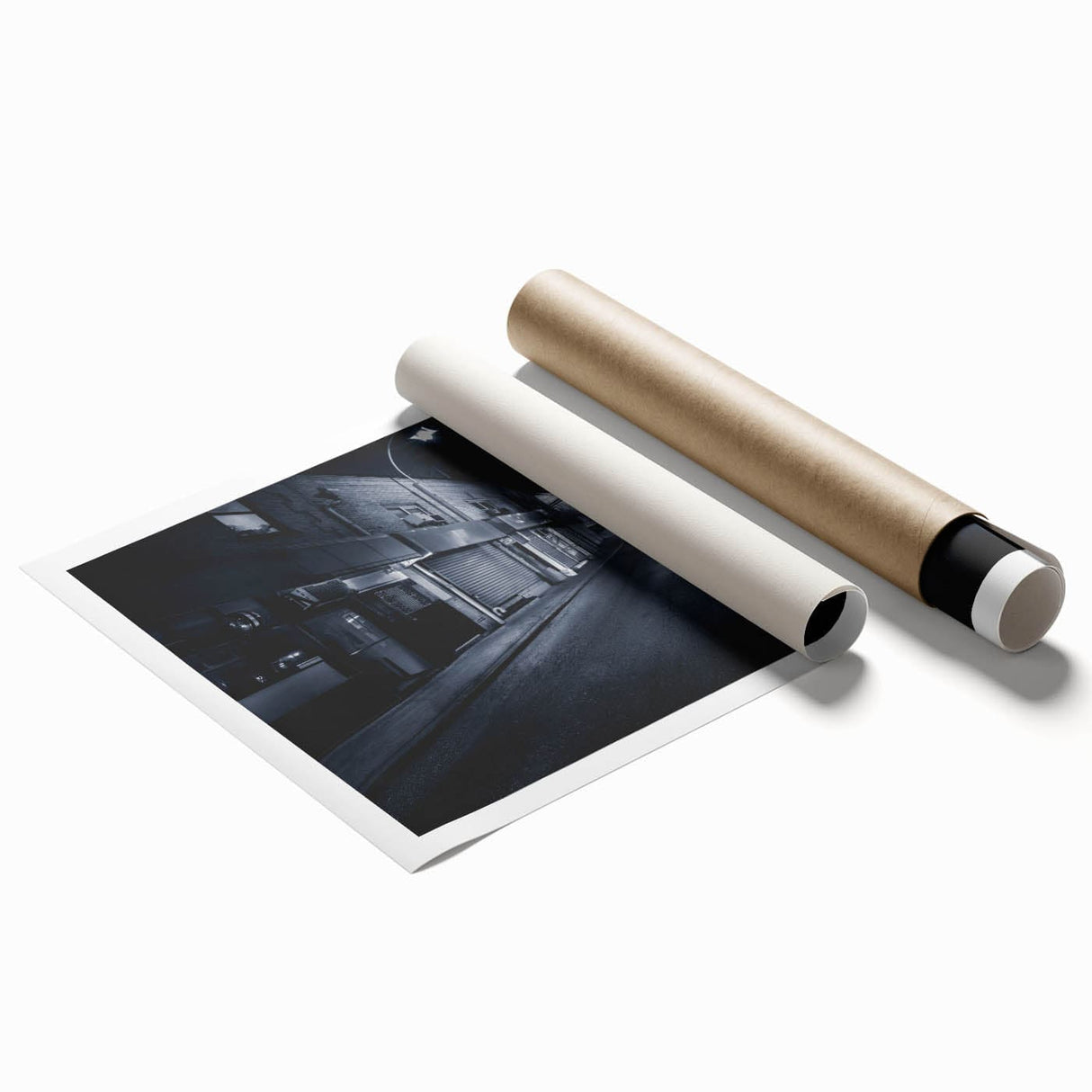 City Skyline Wall Art – Cinematic Moody Night Street Print