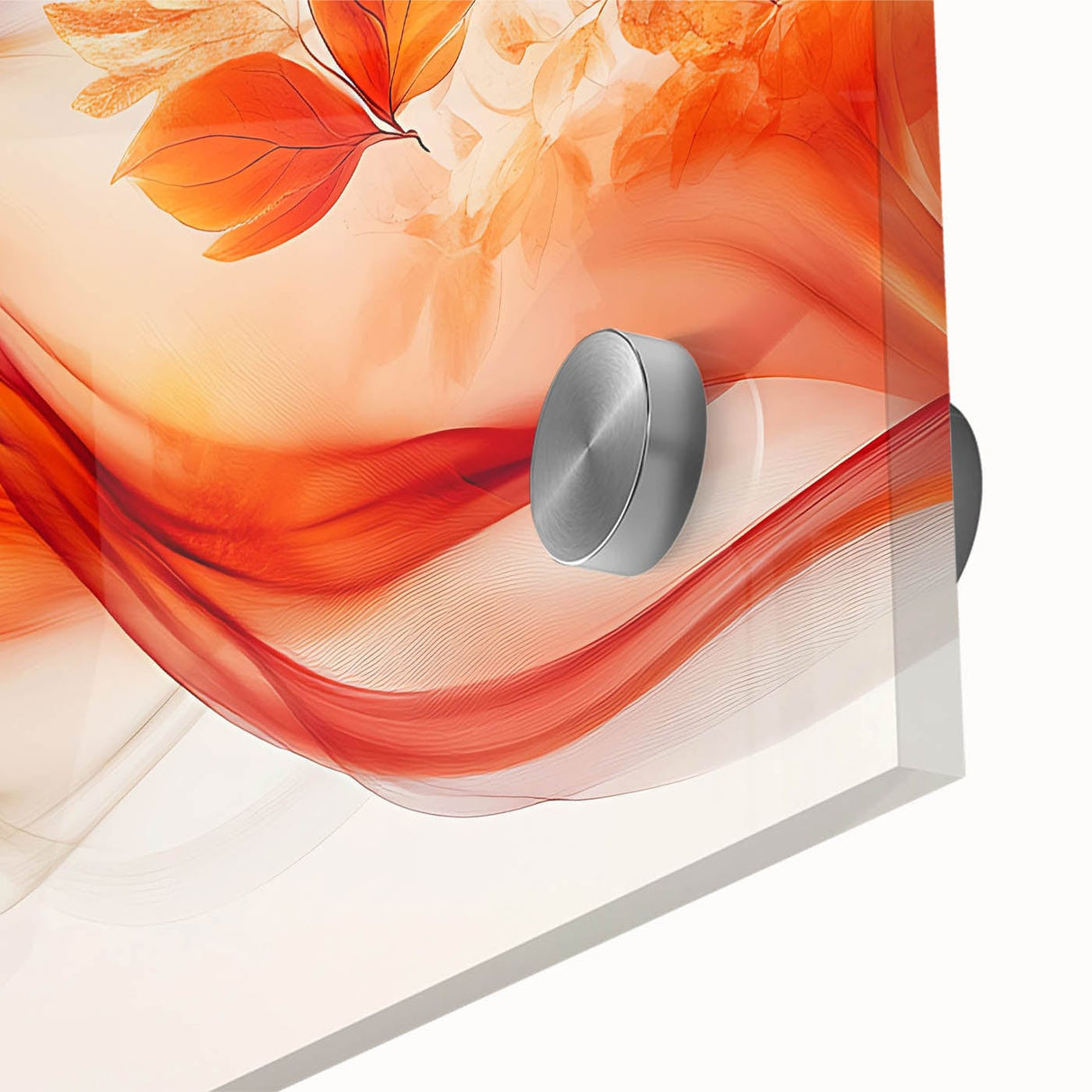 Flowing Autumn Leaves – Fluid Abstract Wall Art in Orange Tones
