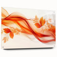 Flowing Autumn Leaves – Fluid Abstract Wall Art in Orange Tones