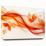 Flowing Autumn Leaves – Fluid Abstract Wall Art in Orange Tones
