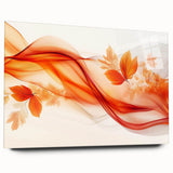 Flowing Autumn Leaves – Fluid Abstract Wall Art in Orange Tones