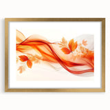 Flowing Autumn Leaves – Fluid Abstract Wall Art in Orange Tones