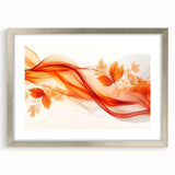 Flowing Autumn Leaves – Fluid Abstract Wall Art in Orange Tones