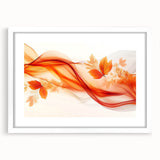 Flowing Autumn Leaves – Fluid Abstract Wall Art in Orange Tones