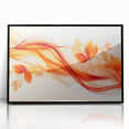 Flowing Autumn Leaves – Fluid Abstract Wall Art in Orange Tones