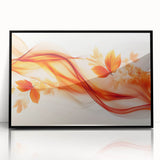 Flowing Autumn Leaves – Fluid Abstract Wall Art in Orange Tones