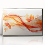 Flowing Autumn Leaves – Fluid Abstract Wall Art in Orange Tones