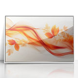 Flowing Autumn Leaves – Fluid Abstract Wall Art in Orange Tones