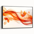 Flowing Autumn Leaves – Fluid Abstract Wall Art in Orange Tones