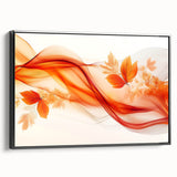 Flowing Autumn Leaves – Fluid Abstract Wall Art in Orange Tones