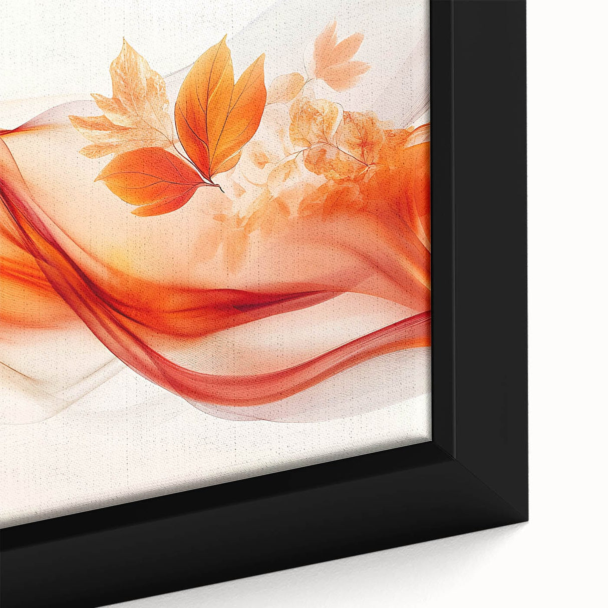 Flowing Autumn Leaves – Fluid Abstract Wall Art in Orange Tones
