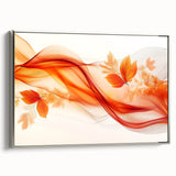 Flowing Autumn Leaves – Fluid Abstract Wall Art in Orange Tones