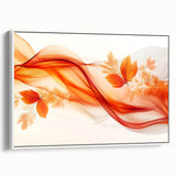 Flowing Autumn Leaves – Fluid Abstract Wall Art in Orange Tones