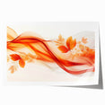 Flowing Autumn Leaves – Fluid Abstract Wall Art in Orange Tones