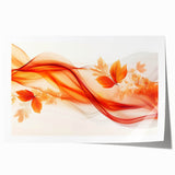 Flowing Autumn Leaves – Fluid Abstract Wall Art in Orange Tones