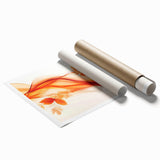 Flowing Autumn Leaves – Fluid Abstract Wall Art in Orange Tones