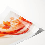 Flowing Autumn Leaves – Fluid Abstract Wall Art in Orange Tones