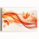 Flowing Autumn Leaves – Fluid Abstract Wall Art in Orange Tones