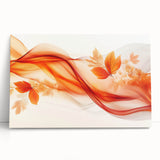 Flowing Autumn Leaves – Fluid Abstract Wall Art in Orange Tones