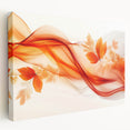 Flowing Autumn Leaves – Fluid Abstract Wall Art in Orange Tones