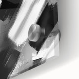 Modern Black and White Abstract Paintings - Monochrome Canvas Art