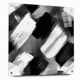 Modern Black and White Abstract Paintings - Monochrome Canvas Art