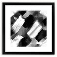 Modern Black and White Abstract Paintings - Monochrome Canvas Art