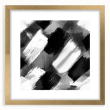 Modern Black and White Abstract Paintings - Monochrome Canvas Art
