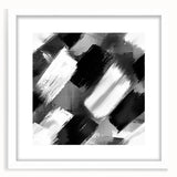 Modern Black and White Abstract Paintings - Monochrome Canvas Art