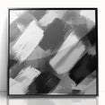 Modern Black and White Abstract Paintings - Monochrome Canvas Art