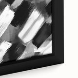 Modern Black and White Abstract Paintings - Monochrome Canvas Art