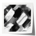 Modern Black and White Abstract Paintings - Monochrome Canvas Art