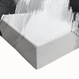 Modern Black and White Abstract Paintings - Monochrome Canvas Art