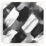 Modern Black and White Abstract Paintings - Monochrome Canvas Art