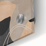 Earthen Harmony Abstracts – Beige and Black Modern Minimalist Wall Art