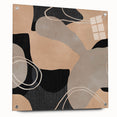 Earthen Harmony Abstracts – Beige and Black Modern Minimalist Wall Art
