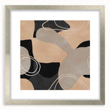 Earthen Harmony Abstracts – Beige and Black Modern Minimalist Wall Art
