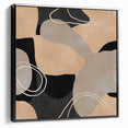 Earthen Harmony Abstracts – Beige and Black Modern Minimalist Wall Art