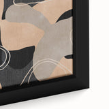 Earthen Harmony Abstracts – Beige and Black Modern Minimalist Wall Art