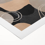 Earthen Harmony Abstracts – Beige and Black Modern Minimalist Wall Art