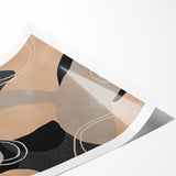 Earthen Harmony Abstracts – Beige and Black Modern Minimalist Wall Art