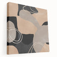 Earthen Harmony Abstracts – Beige and Black Modern Minimalist Wall Art