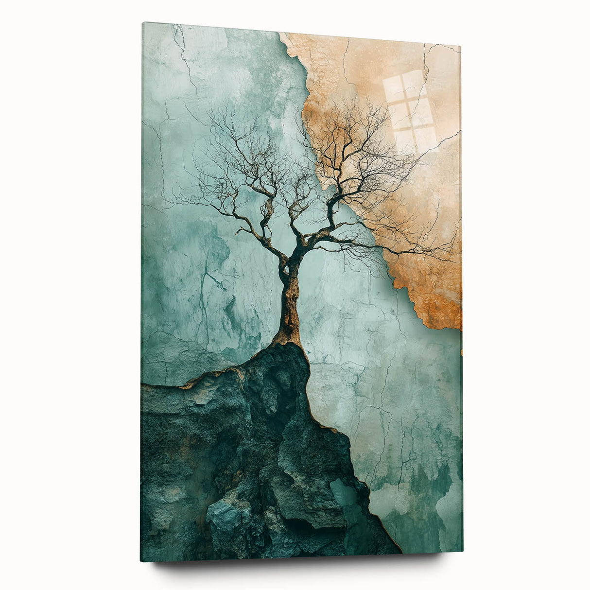 Abstract Cliffside Tree – Nature-Inspired Landscape Art Prints