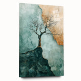 Abstract Cliffside Tree – Nature-Inspired Landscape Art Prints